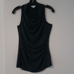 Helmut Lang sleeveless forest green shirt
